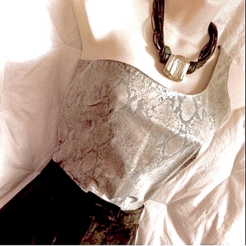 Danier One Shoulder Iridescent Python/Snakeskin S… - image 5